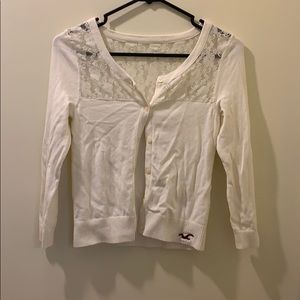 Hollister cardigan size S lace detailing